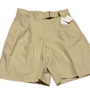 Liz Golf Womens 12 Pleated Shorts Khaki Tan Claiborn